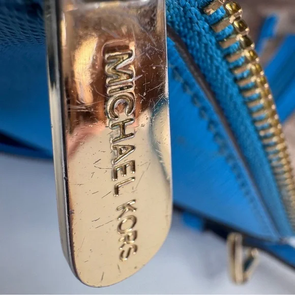 Michael Kors Large Electric Blue Saffiano Leather Top Zip Tote Shoulder Bag - Picture 10 of 16